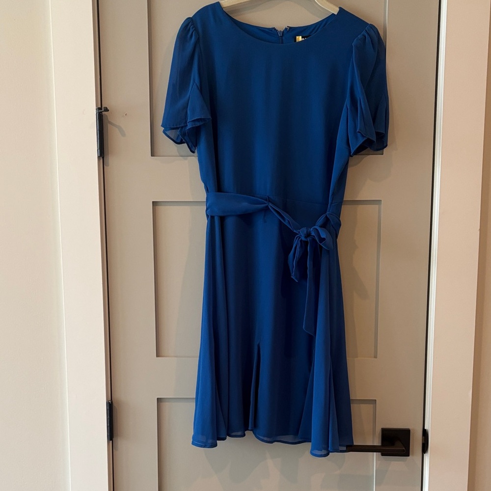 DKNY Blue Short Sleeve Dress
